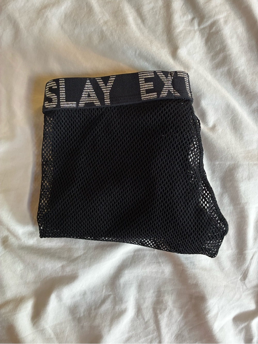 Men’s Andrew Christian “Slay Leggings” black sexy sporty mesh tights dare wear